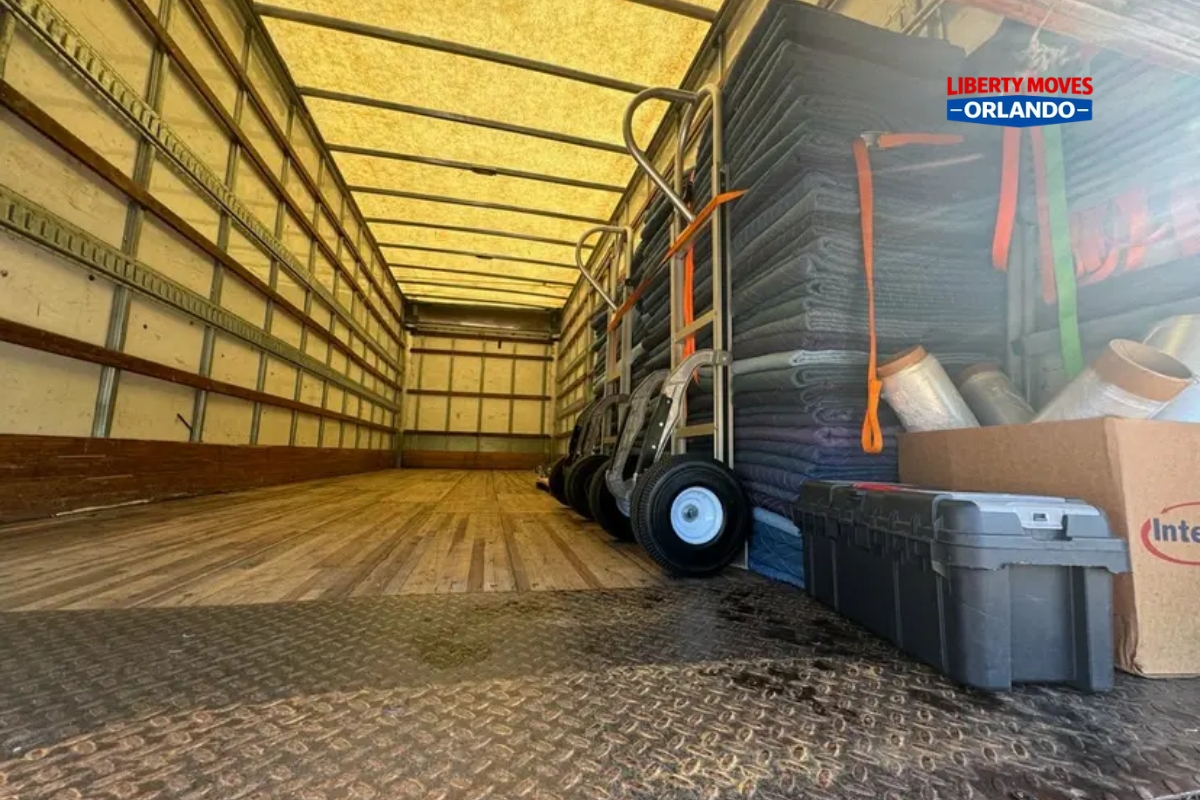 Liberty Moves Orlando crew loading a long-distance moving truck for an Orlando family